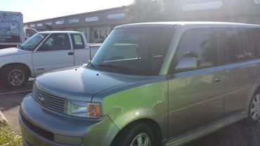 2008 Scion XB before the windshield strip  was installed