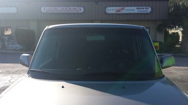 2008 Scion XB before the windshield strip  was installed