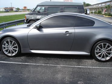 2010 Infinity G37. High Performance 15% on the front and 05% (limo tint) on the rear
