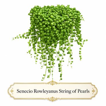 Senecio Rowleyanus, a trailing succulent with bead-like leaves.