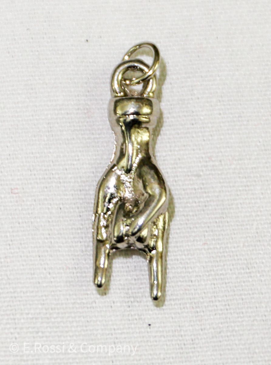 Charm Good Luck Italian Hand Mano Cornuto Pendant Made in Italy High Quality (SKUNOVCHRM015H)