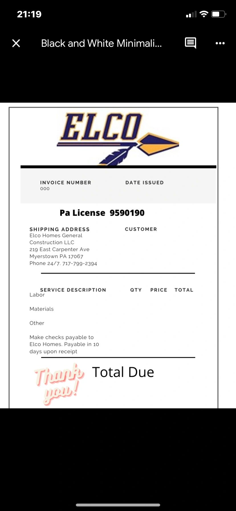 Elco Homes General Construction LLC