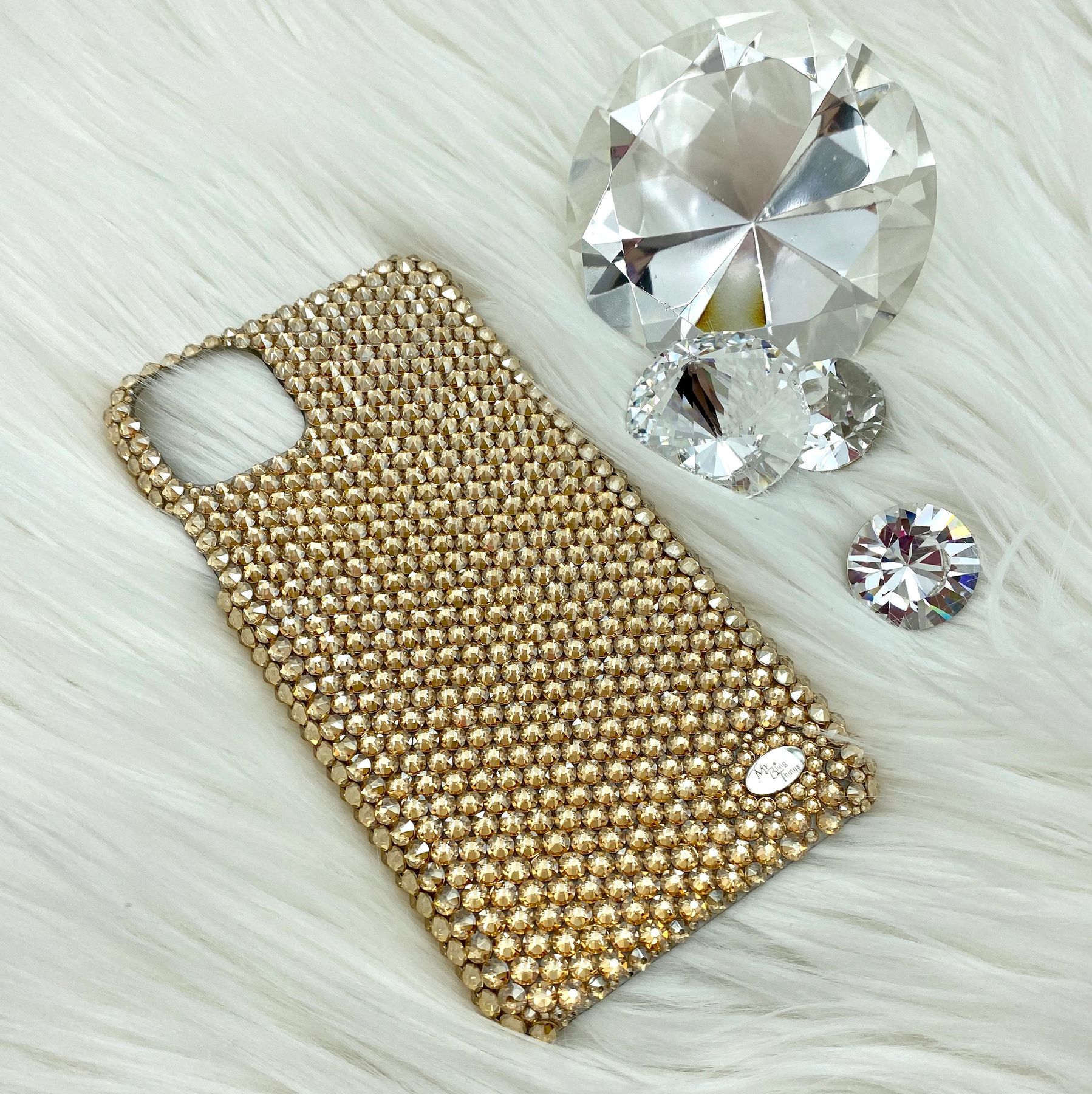 Bling Swarovski phone case for iPhone 12 or 13 Pro Max Mini 11 Xs X Xr