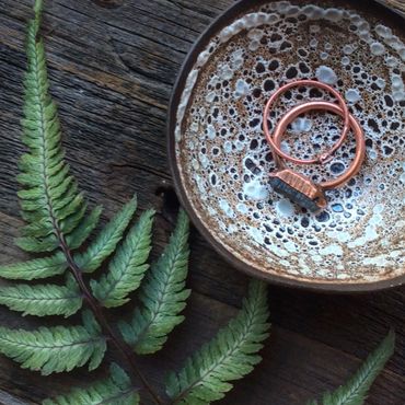 Ring Dish  river rock dish Linda Coss Earth & Twine maker New Jersey Small Batch clay ceramics art