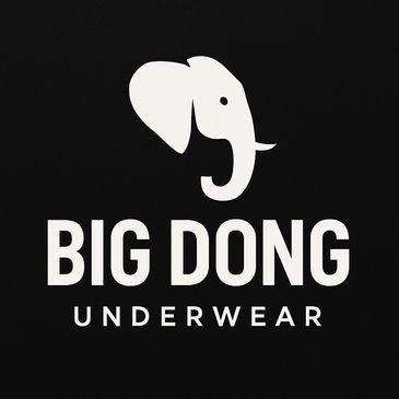 Logo of Big Dong Underwear featuring a white elephant on black background.