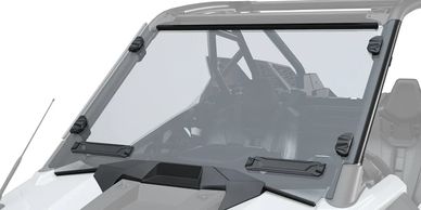 Polaris Lock N Ride Vented Hard Poly Windshield