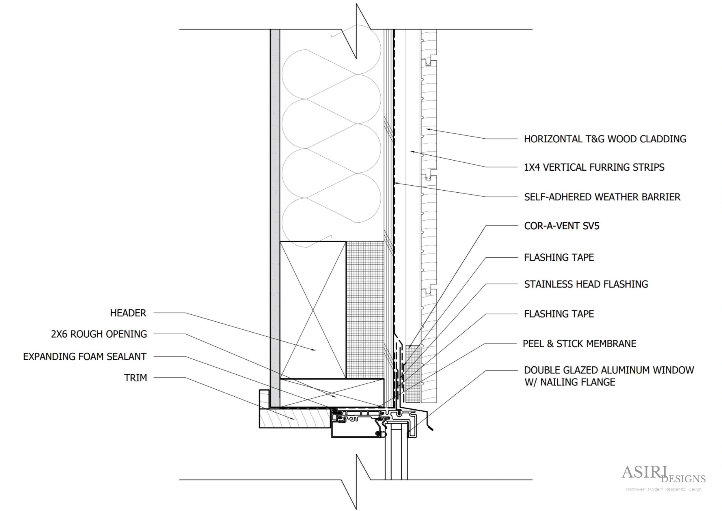 aluminium window section details