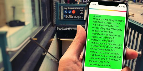 Smartphone with navigational directions on the screen.