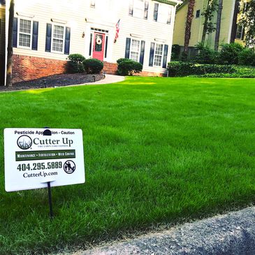 Lawns we fertilize and weed control