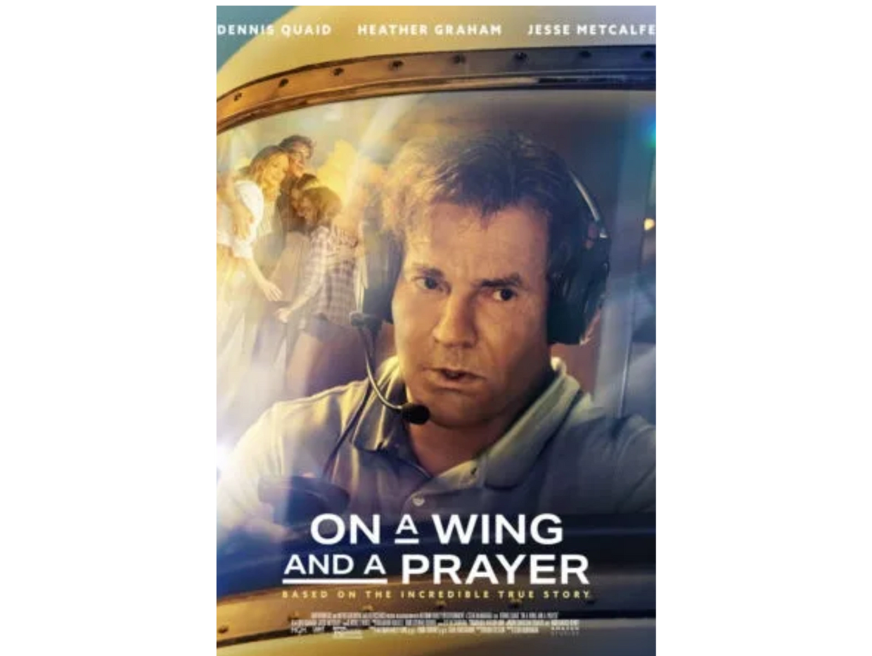 After his pilot dies during flight, passenger Doug White (Dennis Quaid) must land the plane.