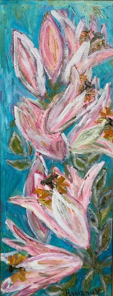 The Lily, a royal flower
Oil on canvas , 50x20 cm (19.7x7.9 inch)
Impressionism, Floral
Framed