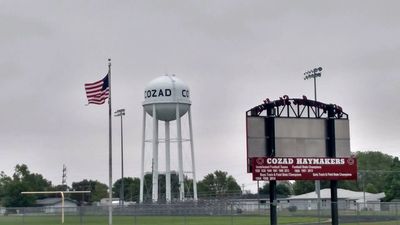 Cozad Water tower and Football field