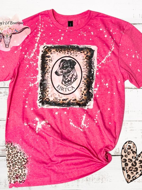 Pink Leopard EJRTCA Logo T-Shirt