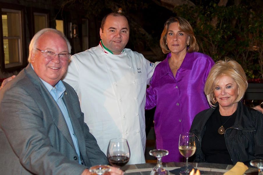 Chef Tony, Glen Ritchey, Conney Ritchie, Betty Jane France. Daytona Beach, at Toscana Ristorante