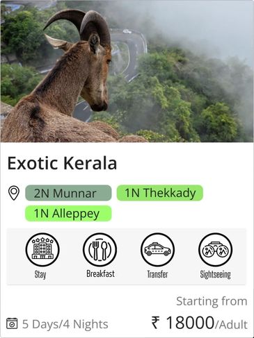 Kerala Tour packages 4 Nights