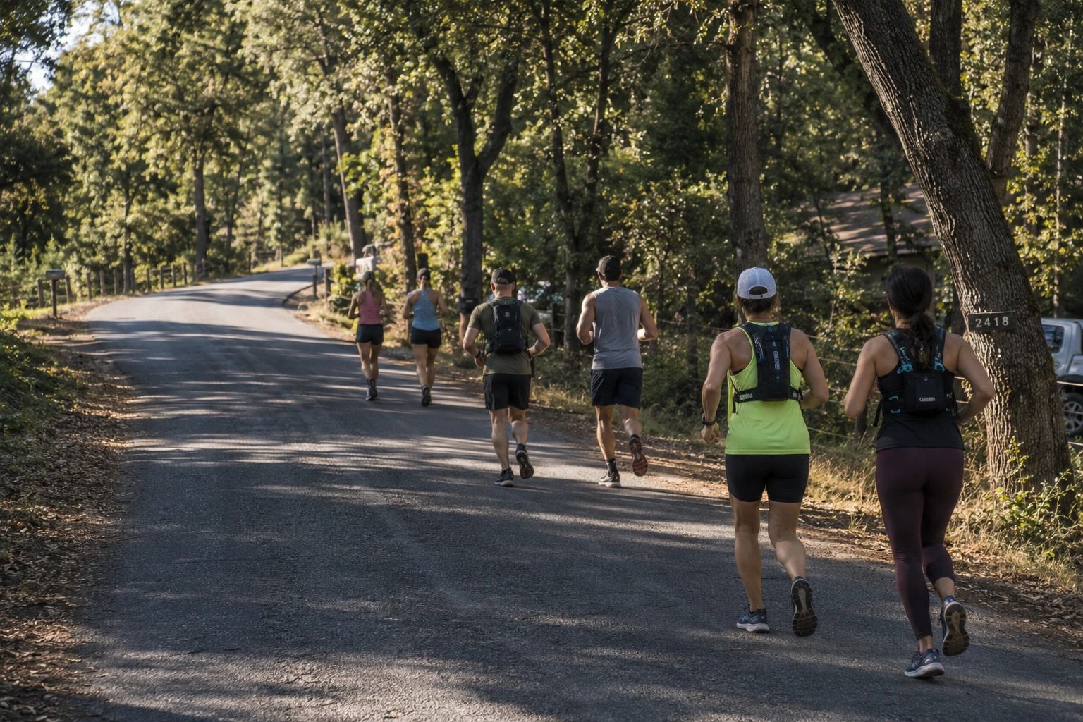 people are running on the road 