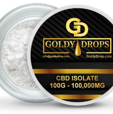 Goldy Drops CBD Isolate www.goldydrop.com