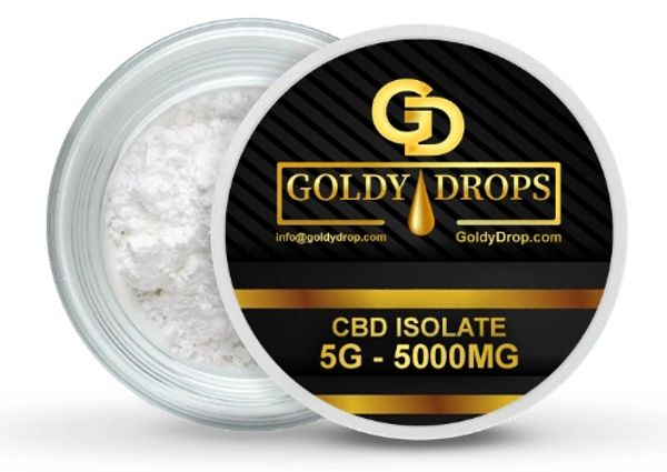 Goldy Drops CBD Isolate 5g www.goldydrop.com