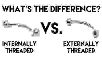 Internally threaded vs externally threaded