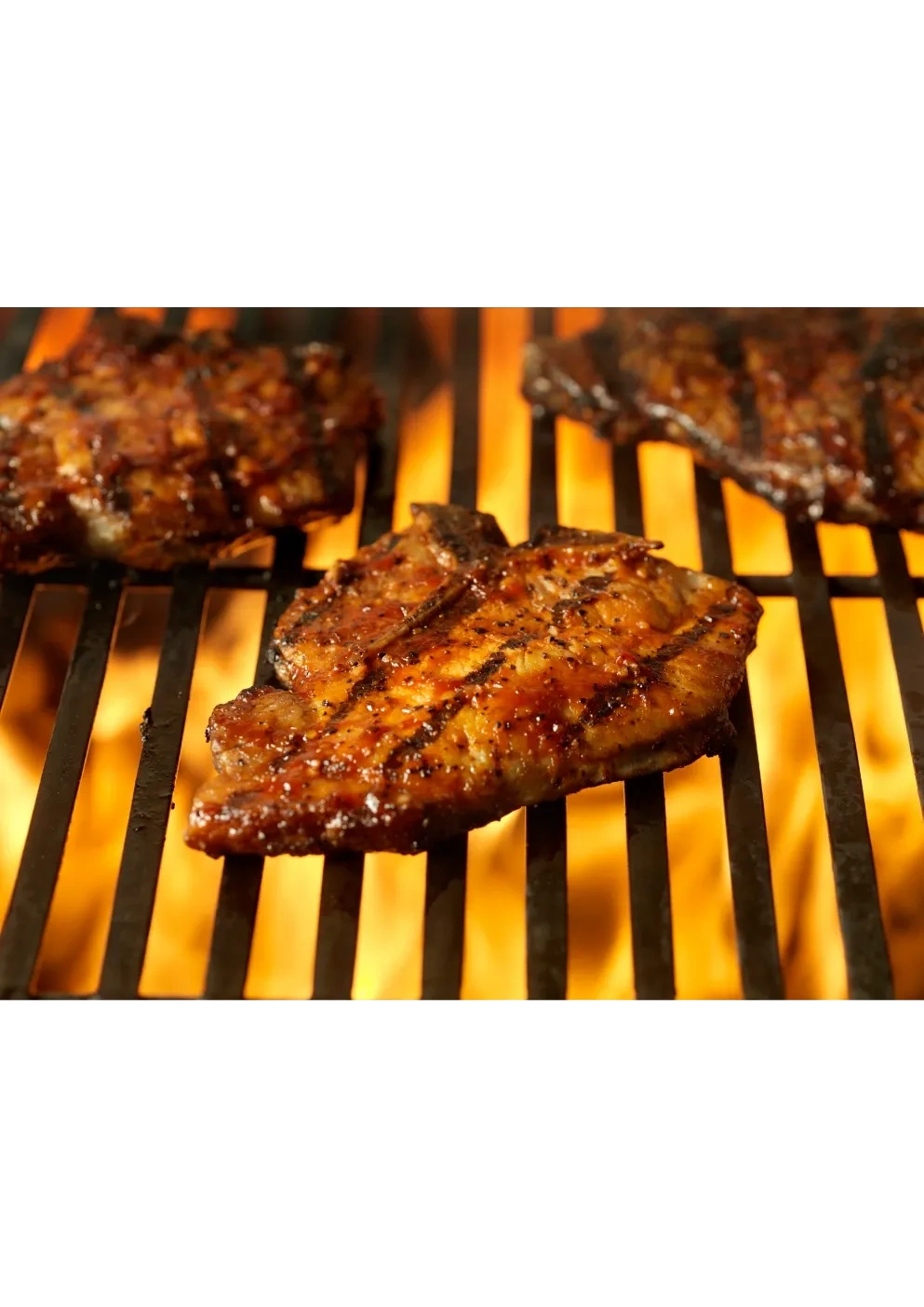 GRILLED BBQ PORK LOIN RIB CHOP