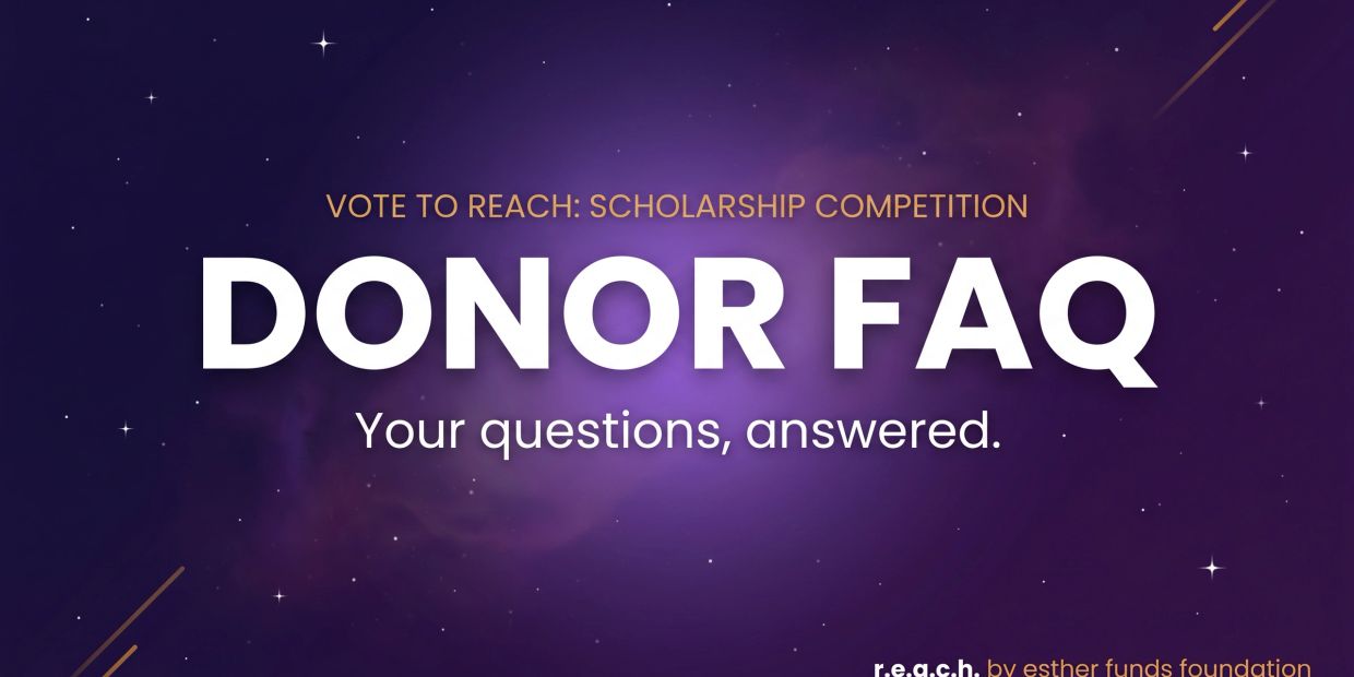 Donor FAQ for scholarship competition questions.