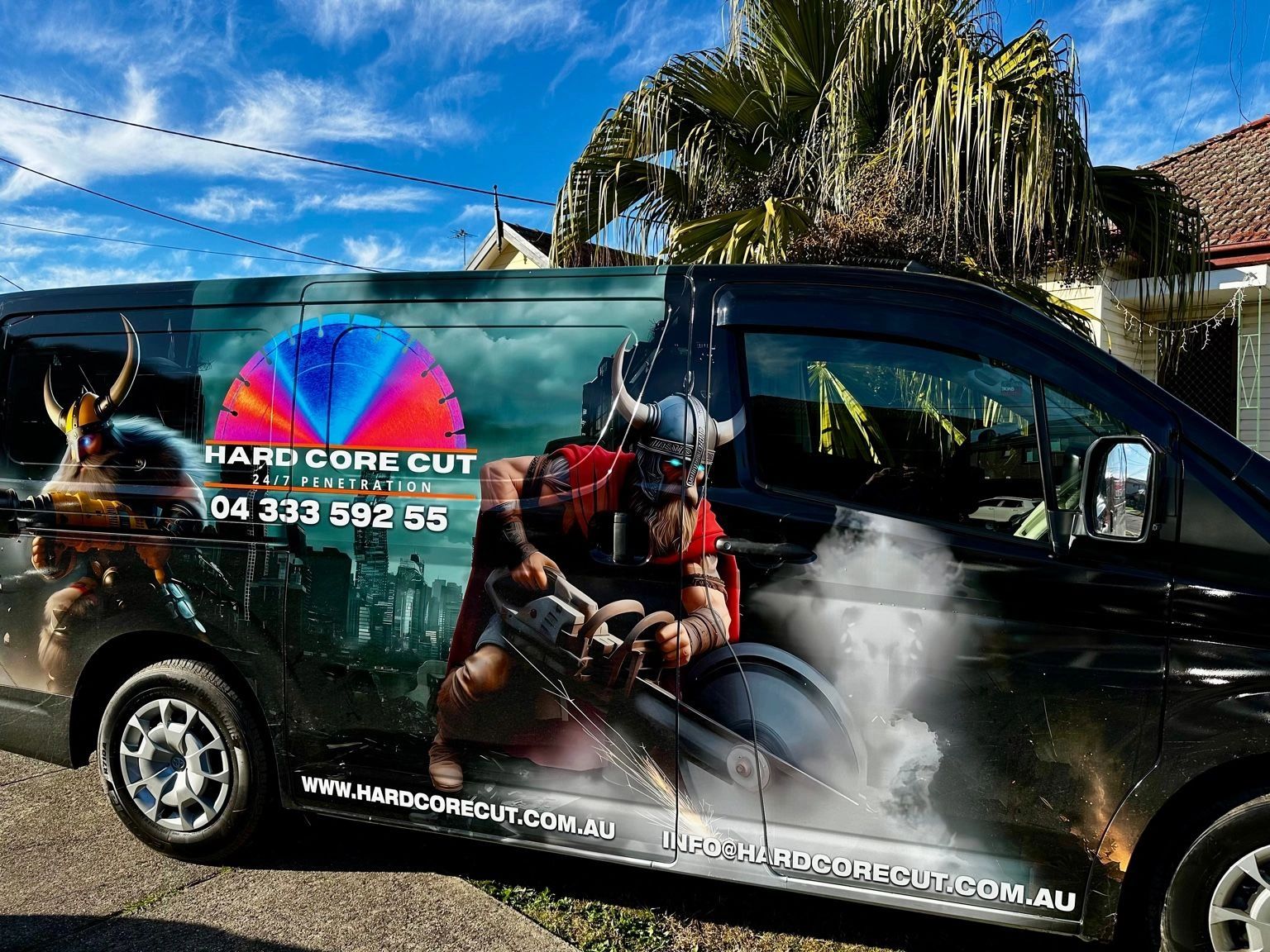 Toyota HiAce Hardcore Cut van with tinted side windows, Sydney
