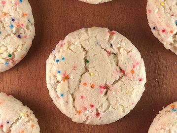 Sprinkles make this buttery, tasty sugar cookie festive for any occasion - and can be made vegan