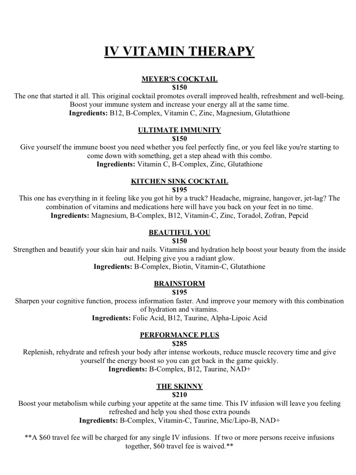 IV Vitamin Therapy
