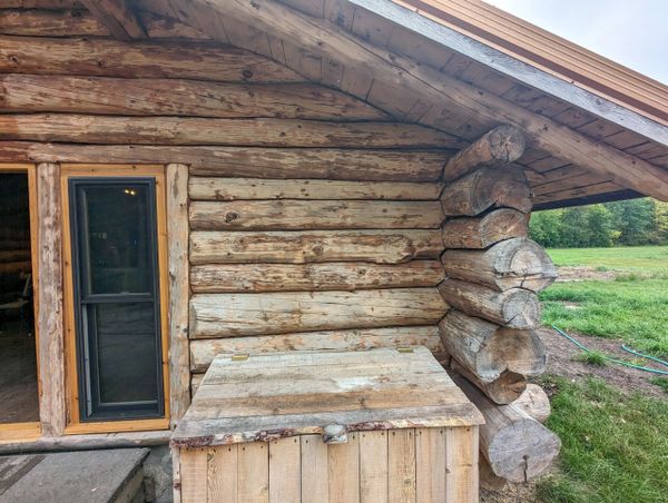 log home chinking and stain