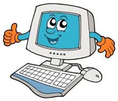 Desktop computer with giving a thumbs up with a smiling face