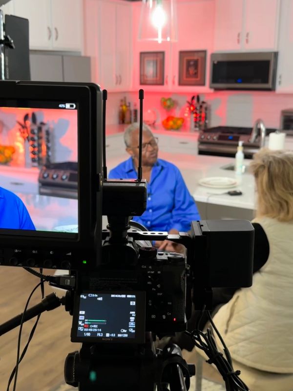 Behind the scenes of legal video production for a settlement documentary interview.

