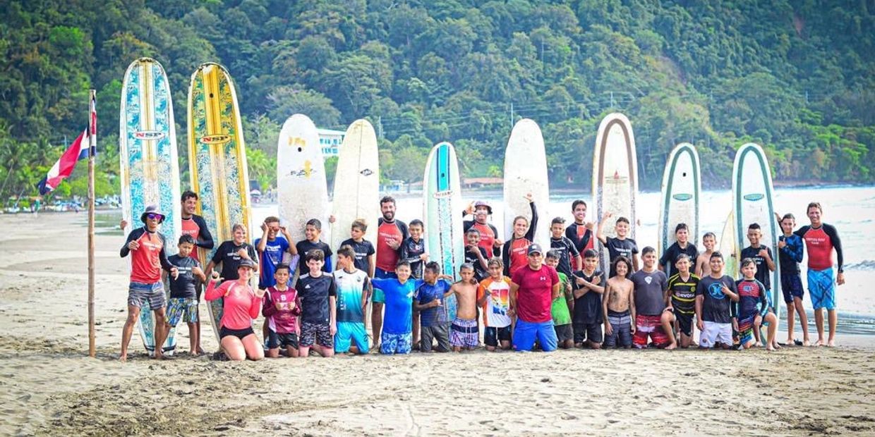 Real Jaco boys beach day and surf lessons