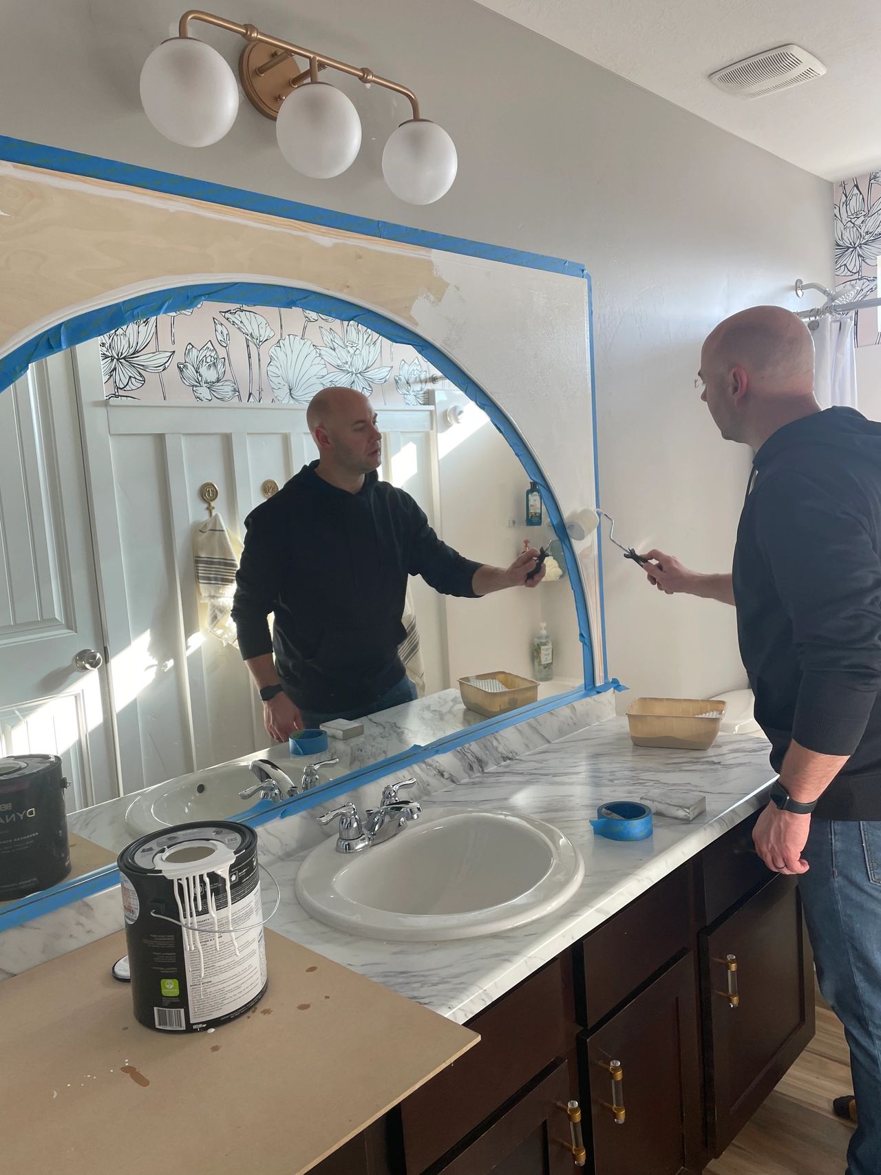Bathroom Update (DIY Arched Mirror Hack and Lots More!), image size:1280x1707