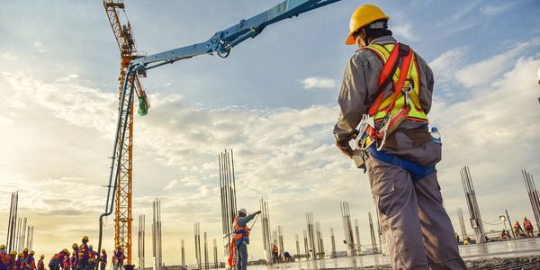 Employees on an industrial job site