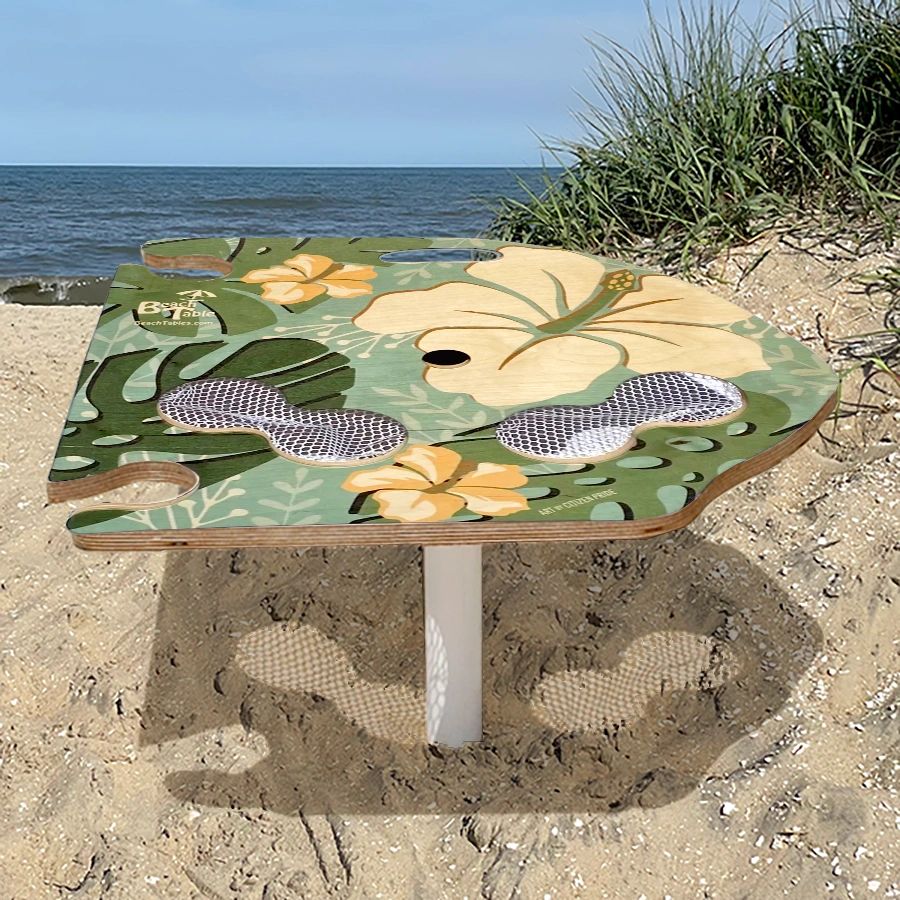 Beach Table - Hibiscus