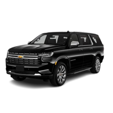 SUV Chevy Suburban black or Cadillac. 6 passengers or less.
