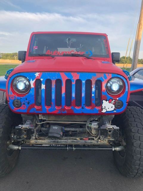 Blue Base Hello Kitty Jeep Grill Skin