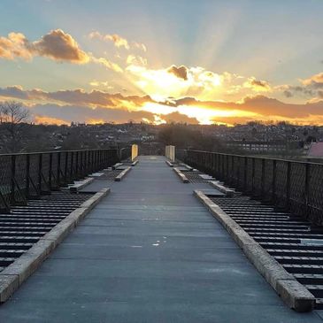 Stroll along the canal to Bennerley Viaduct just 15 minutes walk from the lodge