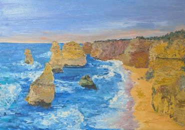 Twelve Apostles Great Ocean Road Original Oil Painting