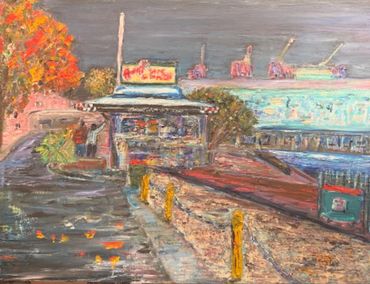 Harrys Cafe de Wheels Original Oil Painting