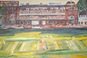 Lords Cricket Ground, St John's Wood London, Original Oil Painting