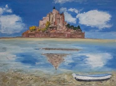  Mont Saint-Michel  Original oil painting