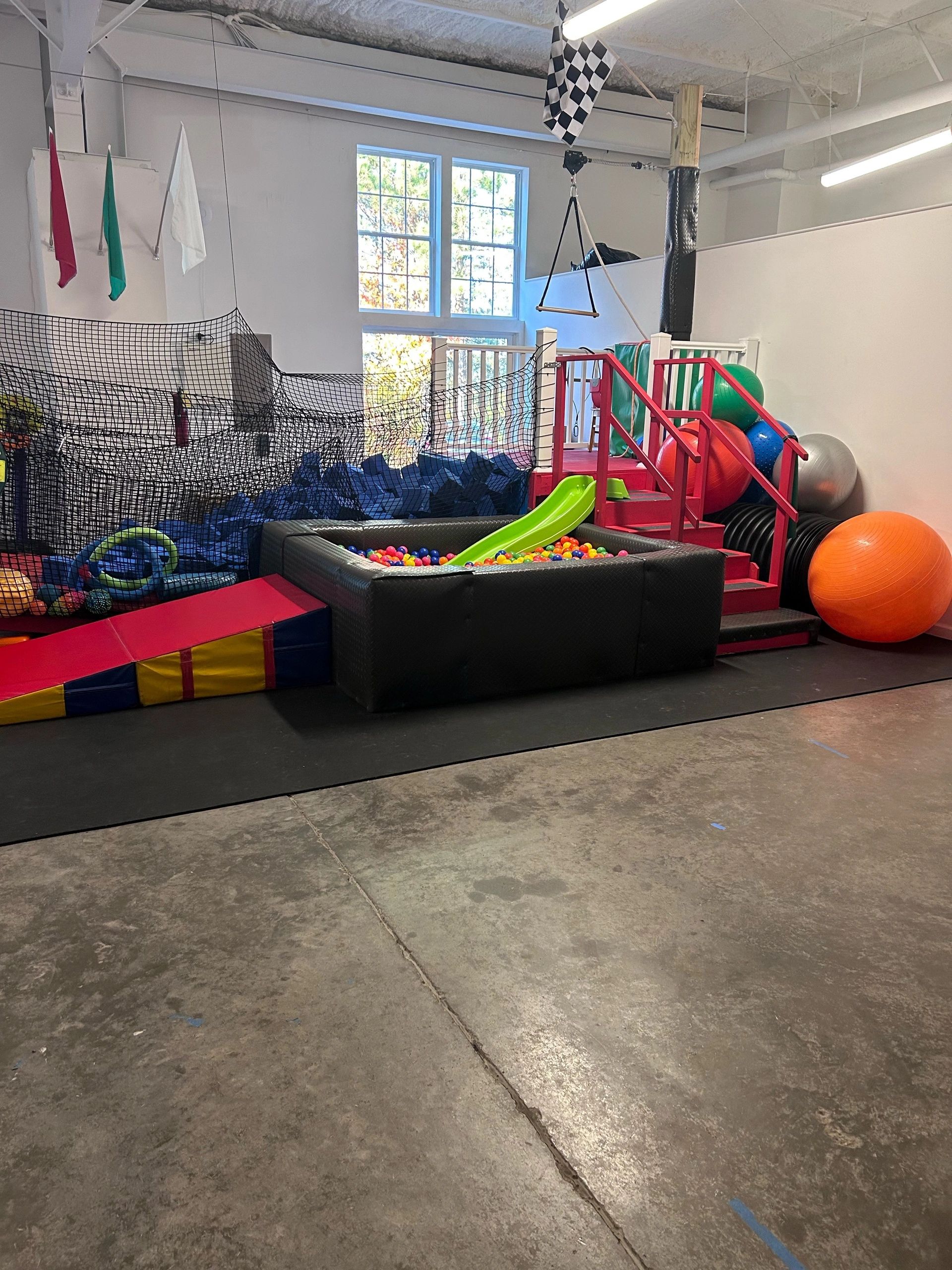 Pediatric therapy gym at the Evans clinic.