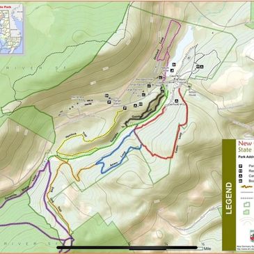 New Germany State Park hiking map