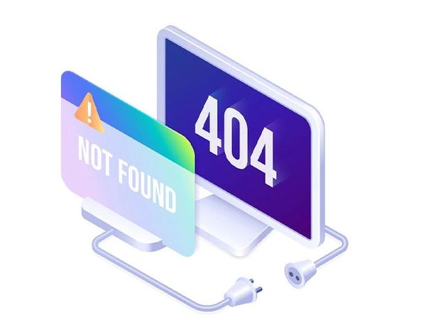 Page not found 404 error.
