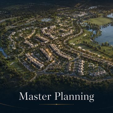 Aerial view of a planned residential community.