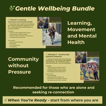 Motivational mini-course designed for those who wish to become active again, after grief or loss