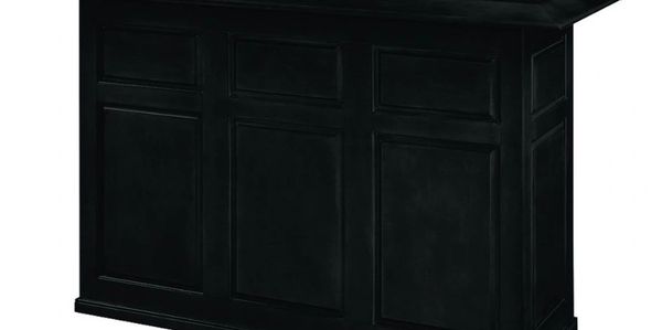 Black mobile bar unit.