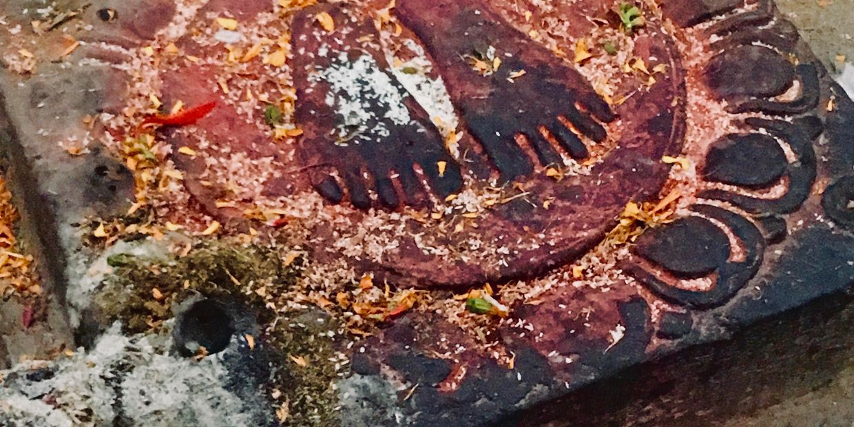 buddha's footprints, from Nepal, 2019