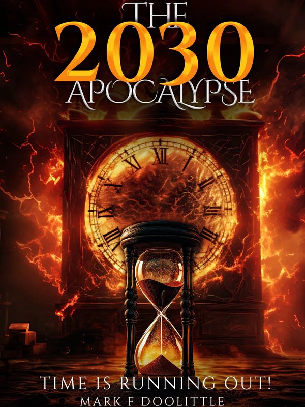 The clock is on fire and hour glass